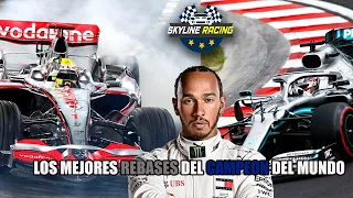 TOP-5 Los mejores ADELANTAMIENTOS DE LEWIS HAMILTON