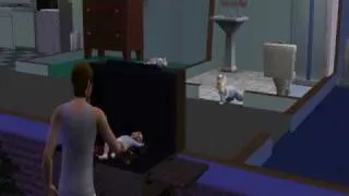 A SIM GRILLING HIS BABY!!!!