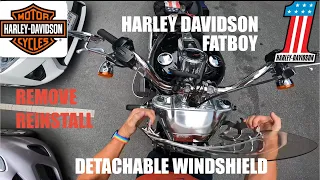 How to Remove and Reinstall Harley Davidson Fatboy Detachable Windshield