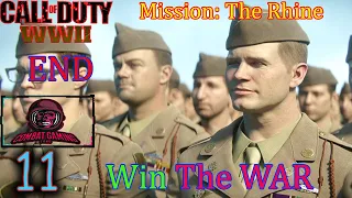 CALL OF DUTY WW2 ENDING / FINAL CAMPAIGN MISSION - Walkthrough- The Rhine  (COD World War 2) CGZ