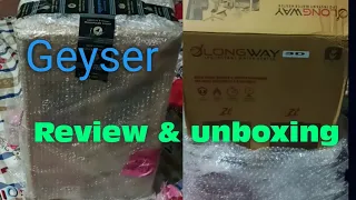 LONGWAY® Xolo Smart 7 LTR LPG Instant Gas Water Heater Geyser Review & unboxing | geyser warranty |