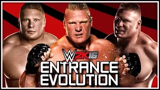 WWE 2K16 - Brock Lesnar Entrance Evolution! (WWEGames HD Era)