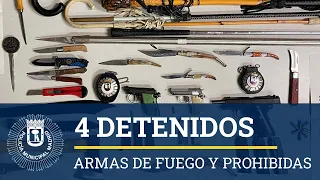 4 DETENIDOS POR PORTAR ARMAS DE FUEGO Y PROHIBIDAS