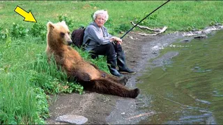 The deaf man did not notice that there was a bear next to him. The incredible happened!