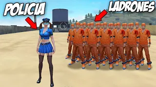 POLICIA VS LADRONES EN EL TECHO DE FACTORY! 😂 *muy gracioso* MOMENTOS GRACIOSOS FREE FIRE