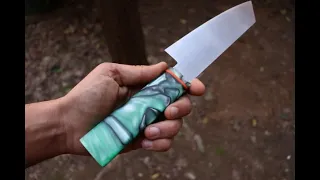 Making a Wa style handle for a kitchen knife | Knifemaking