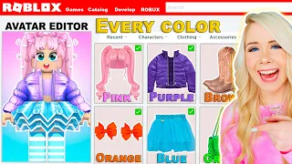 USING EVERY COLOR TO MAKE A ROBLOX ACCOUNT!