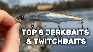 TOP 8 JERKBAITS & TWITCHBAITS | PERCH FISHING SPRING 2024