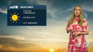Cooler temperatures tomorrow, hot weekend ahead! - Wednesday, May 29
