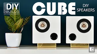 Cube Speakers DIY speaker Build.  Contemporary speakers. 4" Full Range AIYIMA Drivers