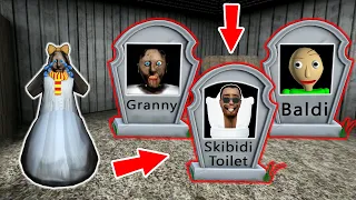 Granny vs skibidi toilet vs R.I.P. vs Baldi - funny horror animation (60 min. of fun animation)