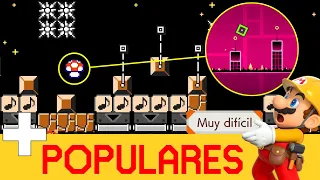 Nueva Mecánica Hace Posible un Geometry Dash! - Los Más Populares #4 (Muy Difícil) SMM2 - ZetaSSJ