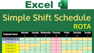 Idea to create Employee Shift Schedule in Excel