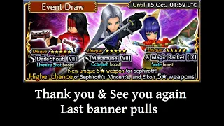 Last 4 Sephiroth Multi Draws - I'll be cutting down with video | DFFOO