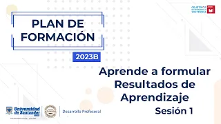 Aprende a formular Resultados de Aprendizaje - Sesión 1