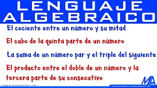 Lenguaje algebraico | Parte 5