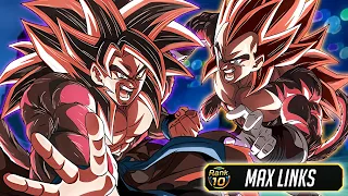 NOT MID *AT ALL* LOL! 100% MAX LINKS LIMIT BREAKER SSJ4 GOKU AND VEGETA! (Dokkan Battle)