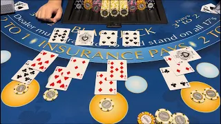 BLACKJACK | $750,000 BUY IN | SUPER HIGH ROLLER PLAYS THREE HANDS WITH HUGE $100K BETS!