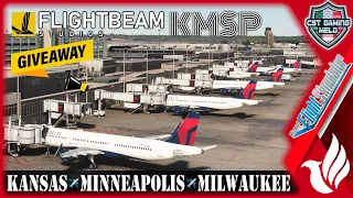 MSFS LIVE |🚨FlightBeam Minneapolis GIVEAWAY🚨|  Fenix | Frame Gen | Kansas✈️Minneapolis✈️Milwaukee