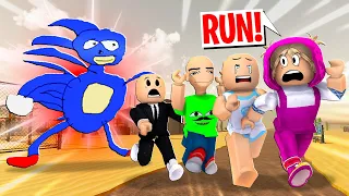 BOBBY, JJ, BOSS BOY AND MASH PLAY EVADE PART 1 | Roblox Funny Moments