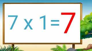 Table of 7, Learn Multiplication Table of seven 7 x 1 = 7, 7 Times Tables, 7 ka Table, Maths table