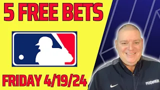 Friday 5 Free MLB Picks & Betting Predictions - 4/19/24 l Picks & Parlays l #MLBbets