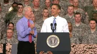 President Obama and Vice President Biden Visit Troops at Fort Campbell