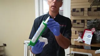 How to silicone glass into cabinet doors