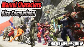 마블 유니버스 캐릭터 크기비교 (Marvel Characters Size Comparison 3D) (feat. MCU)