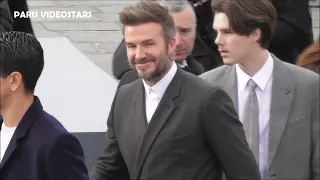 David Beckham & son Cruz @ Paris Fashion Week 20 january 2023 show Christian Dior