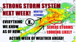 Strong storm expected next week! Severe & winter storm risk! Active week likely.. latest info!