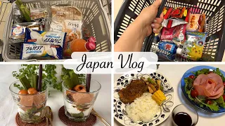 japan vlog | shopping at 100yen shop, grocery shopping, matcha parfait, Father's Day dinner