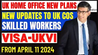 New Changes To UK Skilled Worker Visa & Certificate of Sponsorship COS Announced 4th April 2024