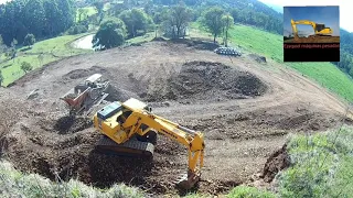 komatsu PC 160 rotina no britador time lapse 2 horas em 3 minutos e meio