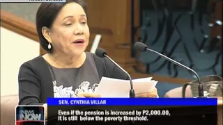 Senate tackles bill increasing monthly SSS pensions