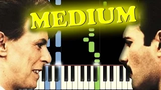 QUEEN & DAVID BOWIE - UNDER PRESSURE - Piano Tutorial