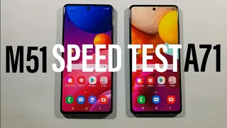 Samsung M51 vs A71 Comparison Speed Test