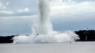 Huge RAF WW2 bomb explodes in Poland