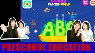 PinkFong Tracing World | Learn UPPER case ABCs in English with Ella and Mommy | Fun learning videos