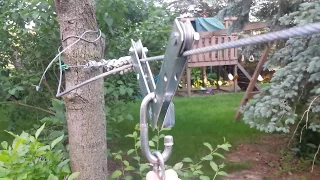 DIY Backyard Zip line Setup