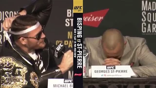 Bisping Mocking GSP AGAIN!! KARATE KID!!