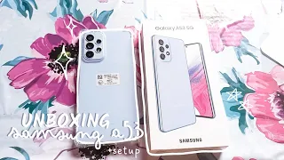 ✨️ unboxing samsung a53 5g awesome blue + setup ~