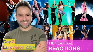 Day 3: First Rehearsal Reactions | Eurovision 2024 🇲🇹 🇦🇱 🇬🇷 🇨🇭 🇨🇿 🇦🇹 🇩🇰 🇦🇹 🇦🇲