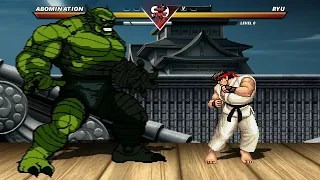 ABOMINATION vs RYU - Highest Level Incredible Epic Fight!