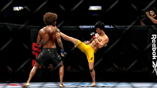 BRUCE LEE VS ALEX CACERES *rampage*🔥😱💥💯🥊🥋 | UFC 4 BRUTAL FIGHT | UFC 4 K1 RULES | UFC 4 2021 | UFC 4