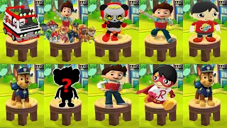 Tag with Ryan PJ Masks Catboy Gekko Owlette Update vs PAW Patrol Ryder Run Chase - All Characters