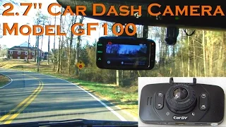 2.7" Car Dash DVR Camera 1080p with Touch Control - Model GF100