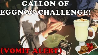 GALLON OF EGGNOG CHALLENGE! (VOMIT ALERT)