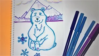 Як намалювати ведмедя Як намалювати ведмедика крок за кроком How to draw a bear
