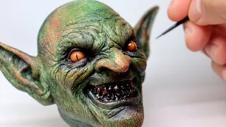 Painting a GOBLIN! How to Paint Sculptures Like a Pro